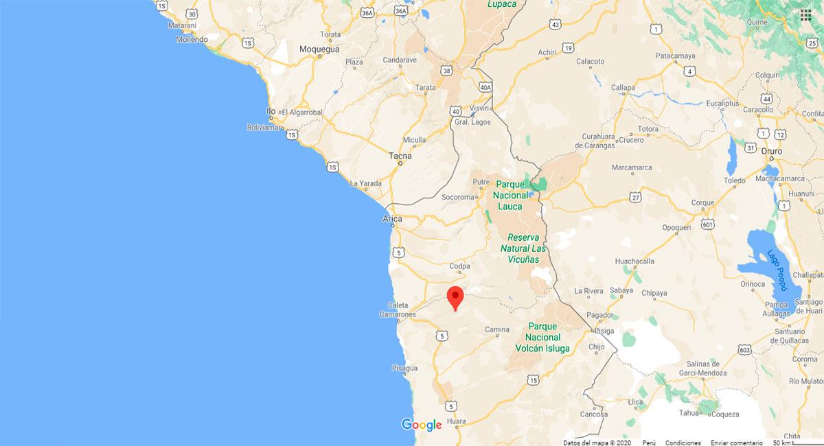 Fuerte temblor sacudió Tacna este domingo 27 de diciembre. Foto: Google Maps
