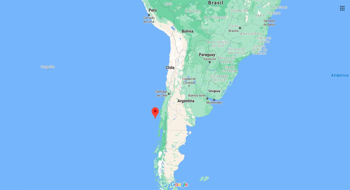 Fuerte temblor sacudió Chile. Foto: Google Maps