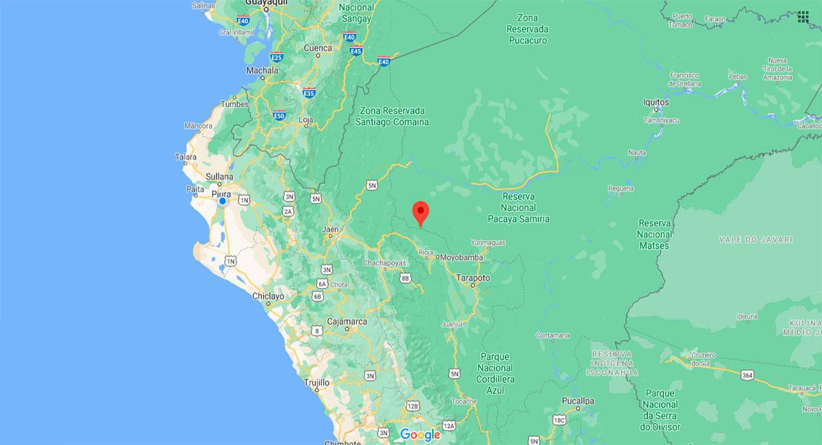 Temblor sacudió San Martín este martes por la noche. Foto: Google Maps