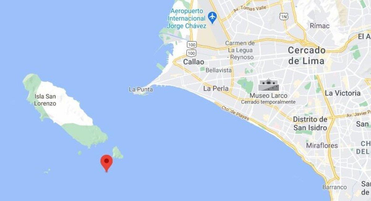 Sismo en la Provincia Constitucional del Callao. Foto: Captura Google Maps