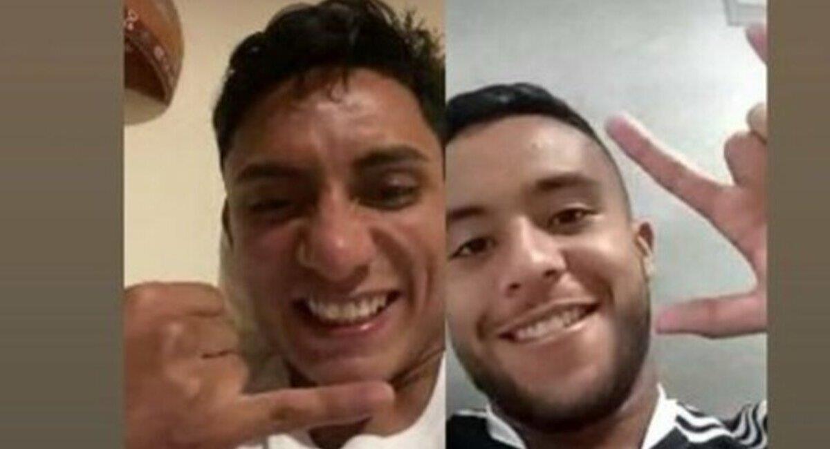 Videollamada entre jugadores de Sporting Cristal. Foto: Instagram kevin.sandoval97