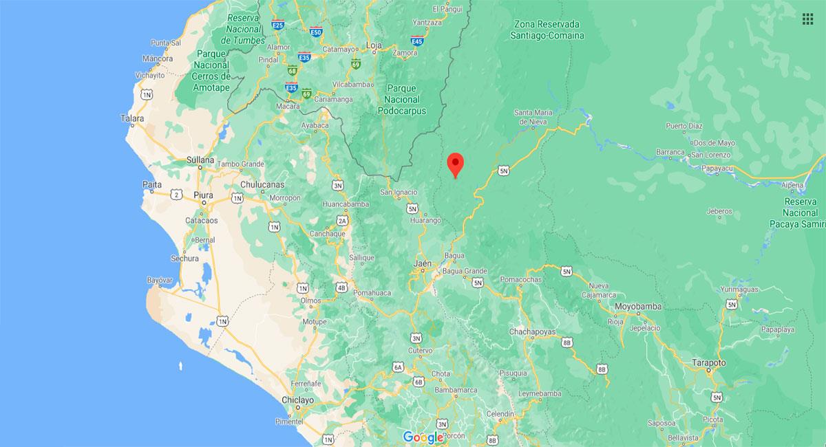 Temblor sacudió San Ignacio (Cajamarca) este sábado 30 de enero. Foto: Google Maps