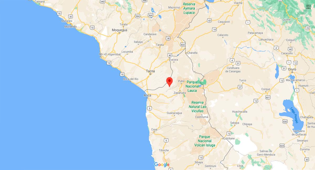 Temblor sacudió Tacna este sábado 30 de enero. Foto: Google Maps