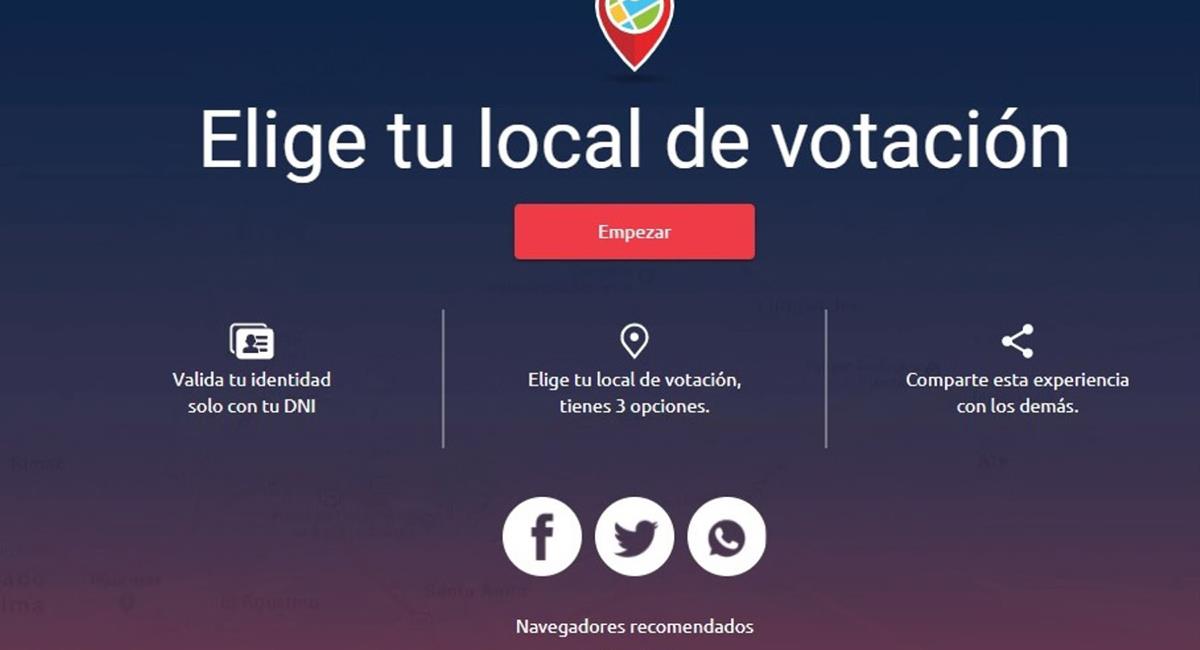 ONPE confirma locales de votación por correo electrónico. Foto: Twitter @ONPE_oficial