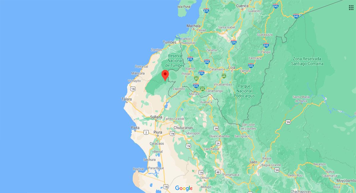 Temblor sacudió Máncora este sábado por la madrugada. Foto: Google Maps