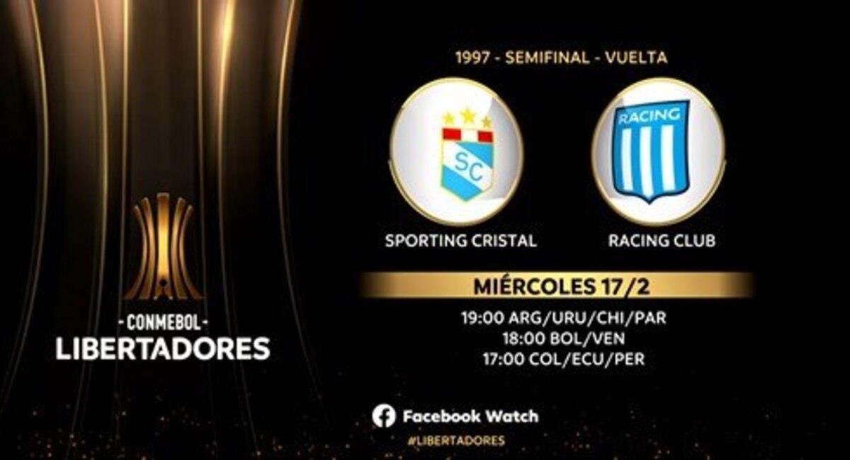 Sporting Cristal y Racing - Semifinal de Copa Libertadores 1997. Foto: Facebook Conmebol Libertadores
