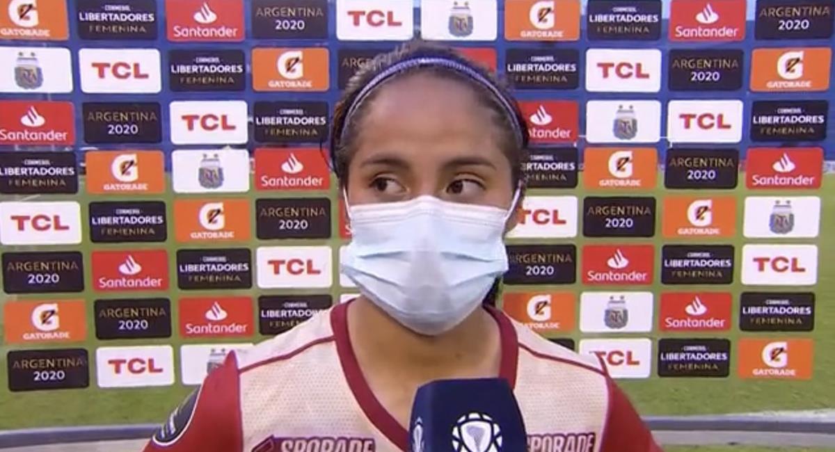 Xioczana Canales habló tras empate de Universitario. Foto: Facebook Conmebol Libertadores