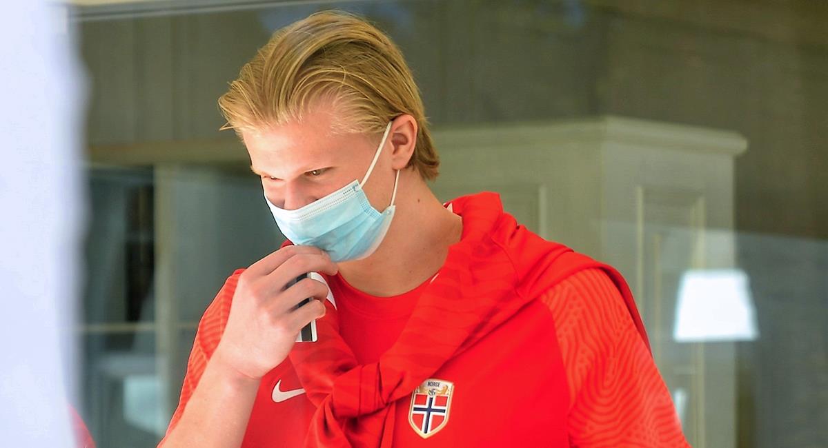 Haaland está concentrado con la Selección de Noruega. Foto: EFE