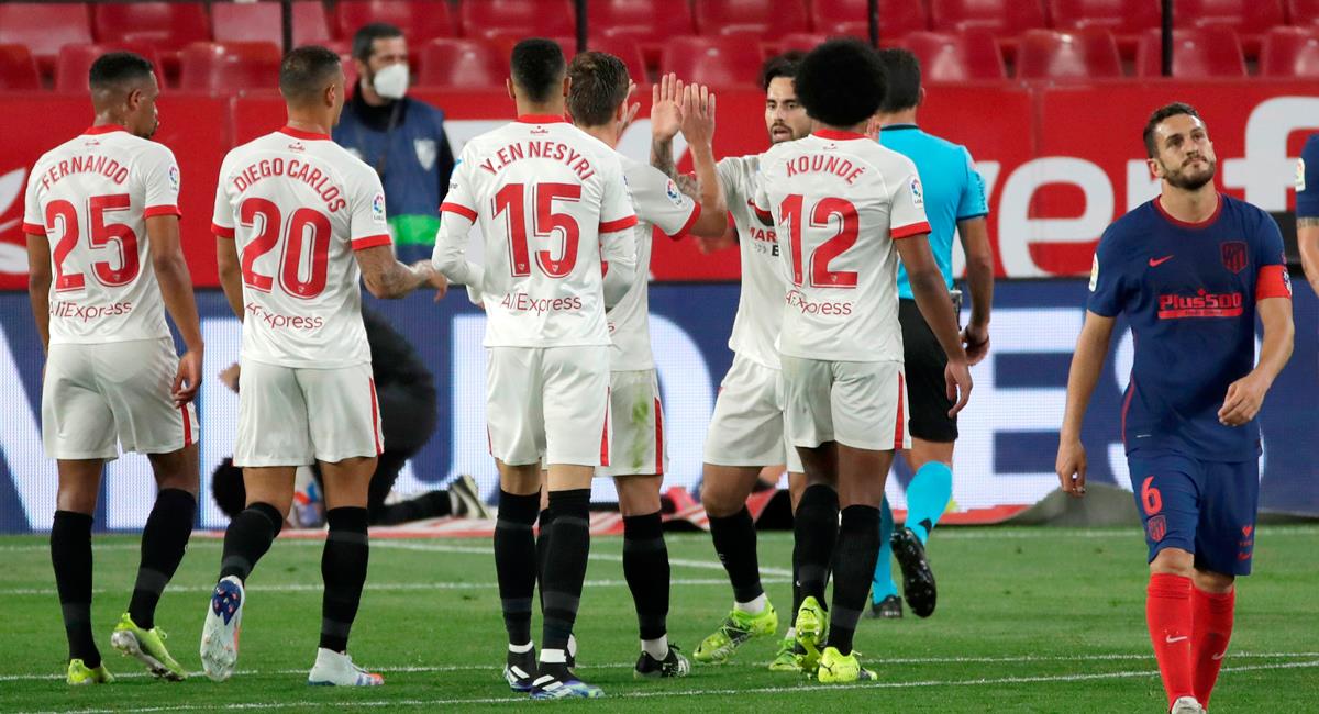 Sevilla se impuso por la mínima diferencia a Atlético de Madrid. Foto: EFE
