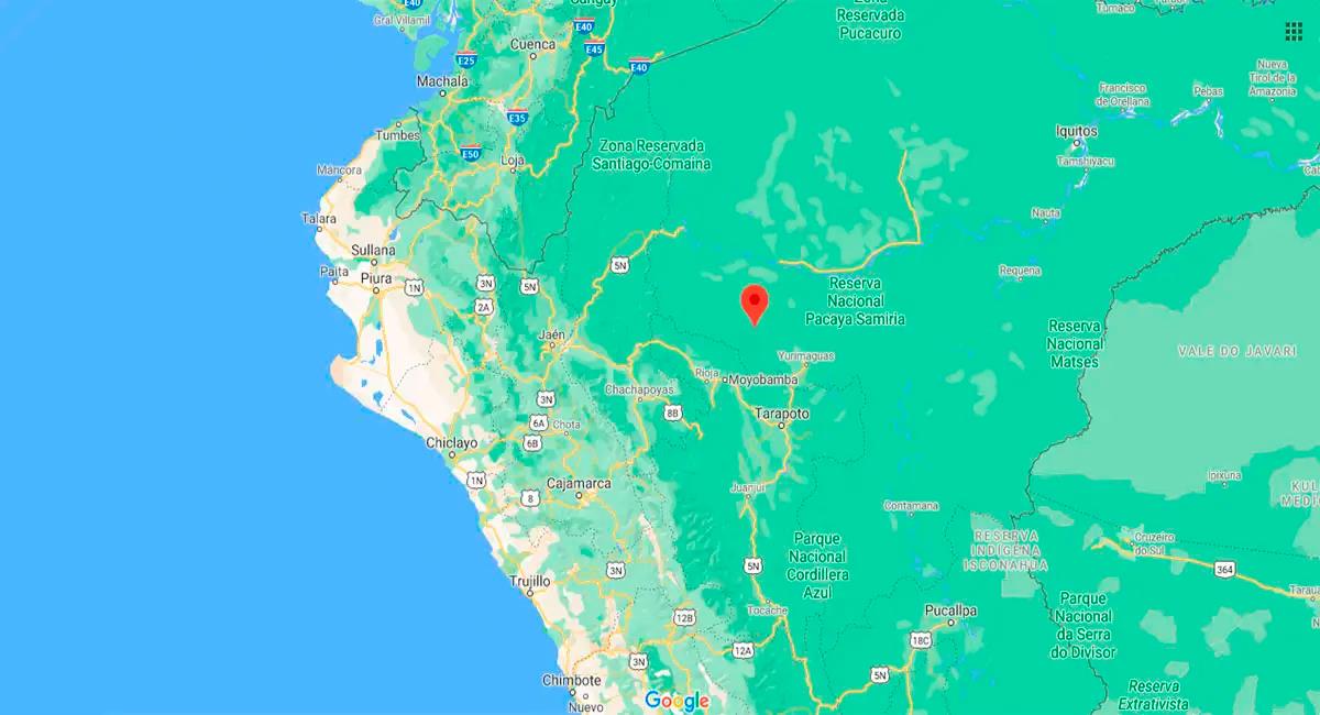 Un sismo de 3.8 magnitud sacudió Moyobamba este sábado. Foto: Google Maps