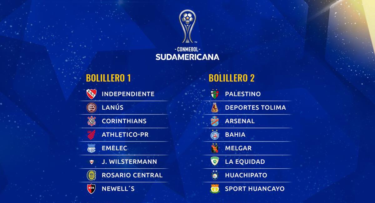 Todo lista para sorteo de fase de grupos. Foto: Twitter Conmebol Sudamericana