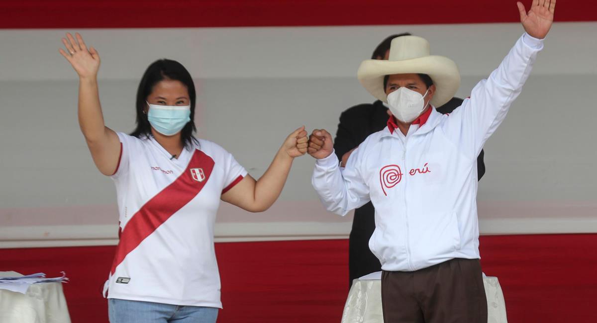 Pedro Castillo y Keiko Fujimori pelean la segunda vuelta a la presidencia del Perú. Foto: Andina