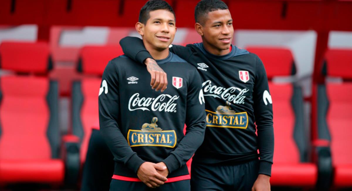 Andy Polo junto a Edison Flores en la Selección Peruana. Foto: Twitter