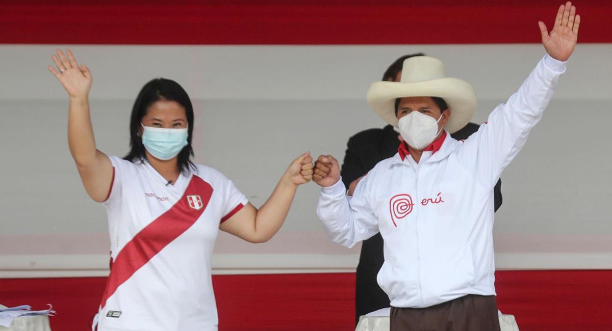 Keiko Fujimori y Pedro Castillo en debate crucial. Foto: Andina