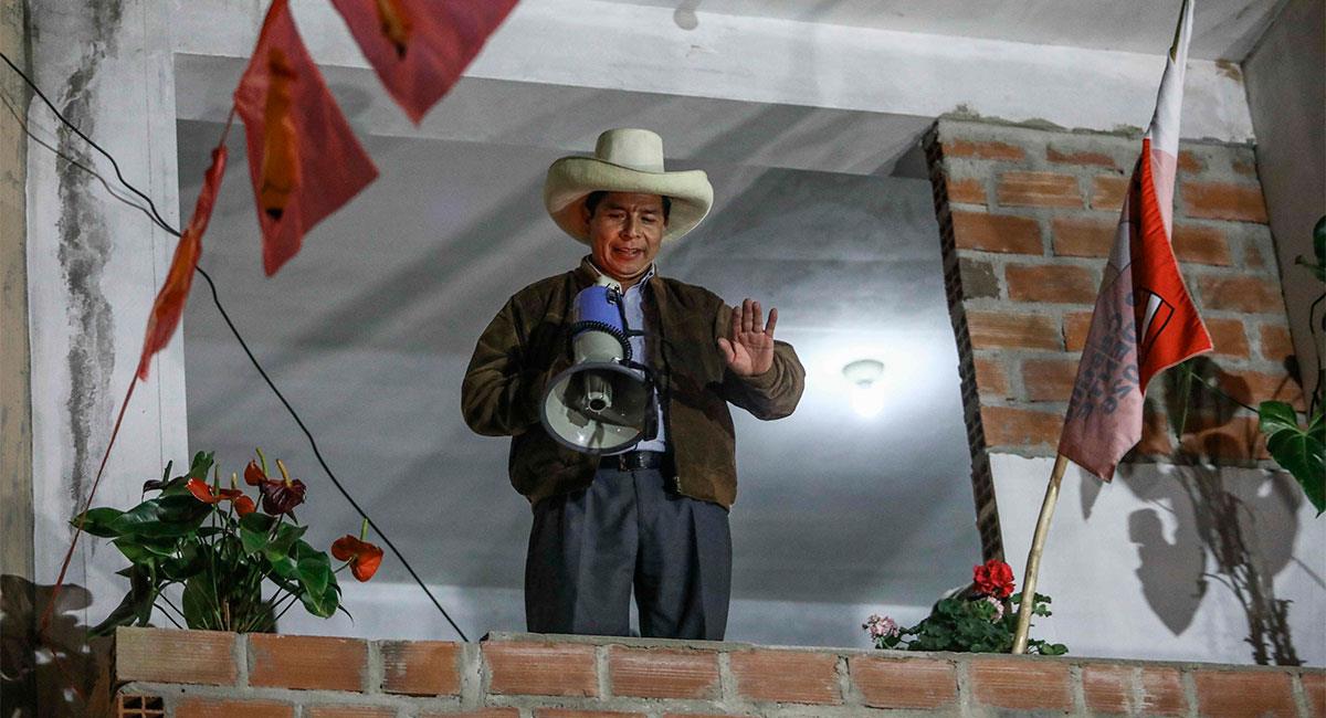 Pedro Castillo se podría convertir en el presidente peruano del Bicentenario. Foto: EFE