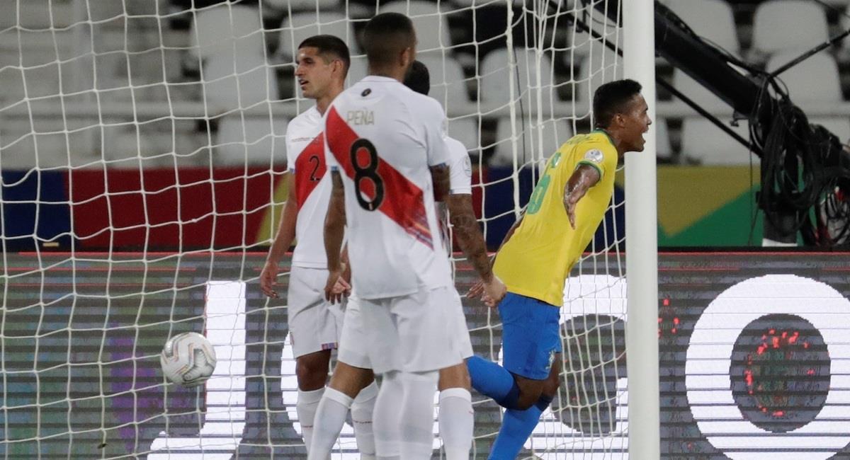 Brasil goleó 4-0 a Perú por la Copa América. Foto: EFE