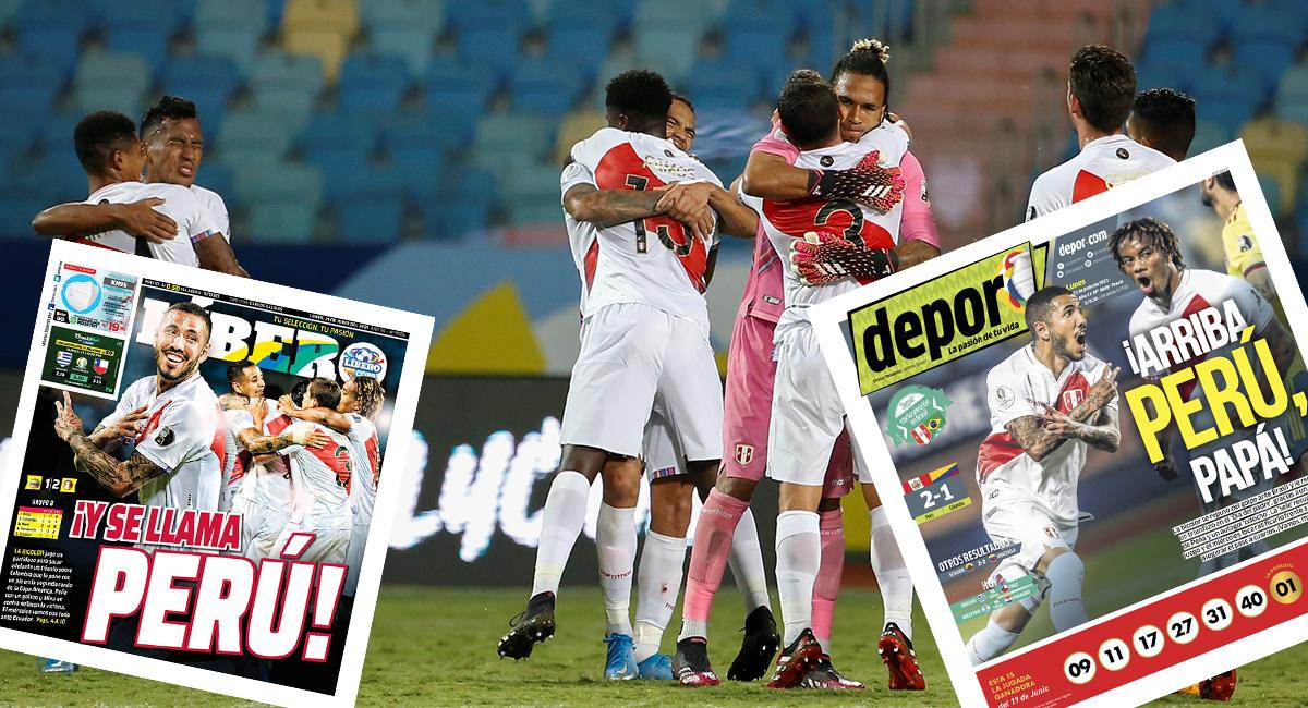 Así informan la victoria de Perú en la Copa América. Foto: EFE