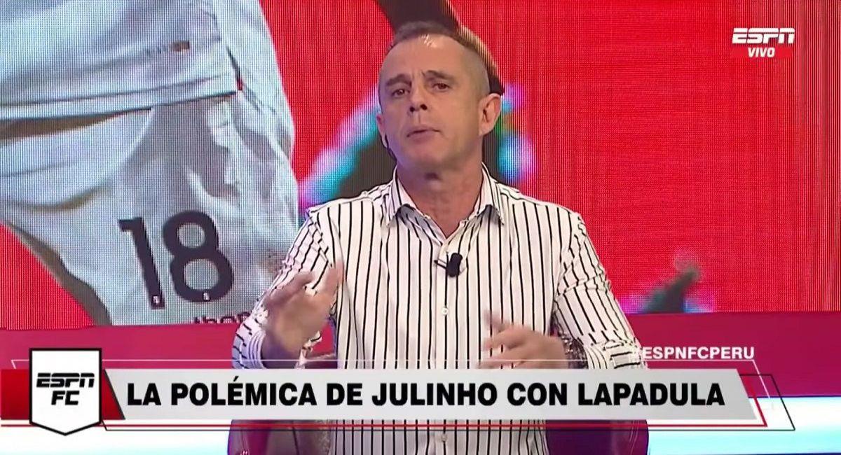 Julinho volvió a referirse a Gianluca Lapadula. Foto: Captura