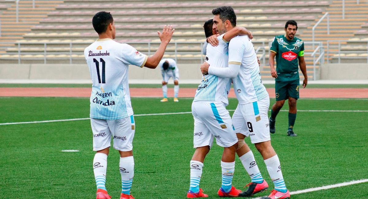Claudio Velásquez marcó el tercer gol a favor de Deportivo Llacuabamba. Foto: Twitter @LigaFutProf