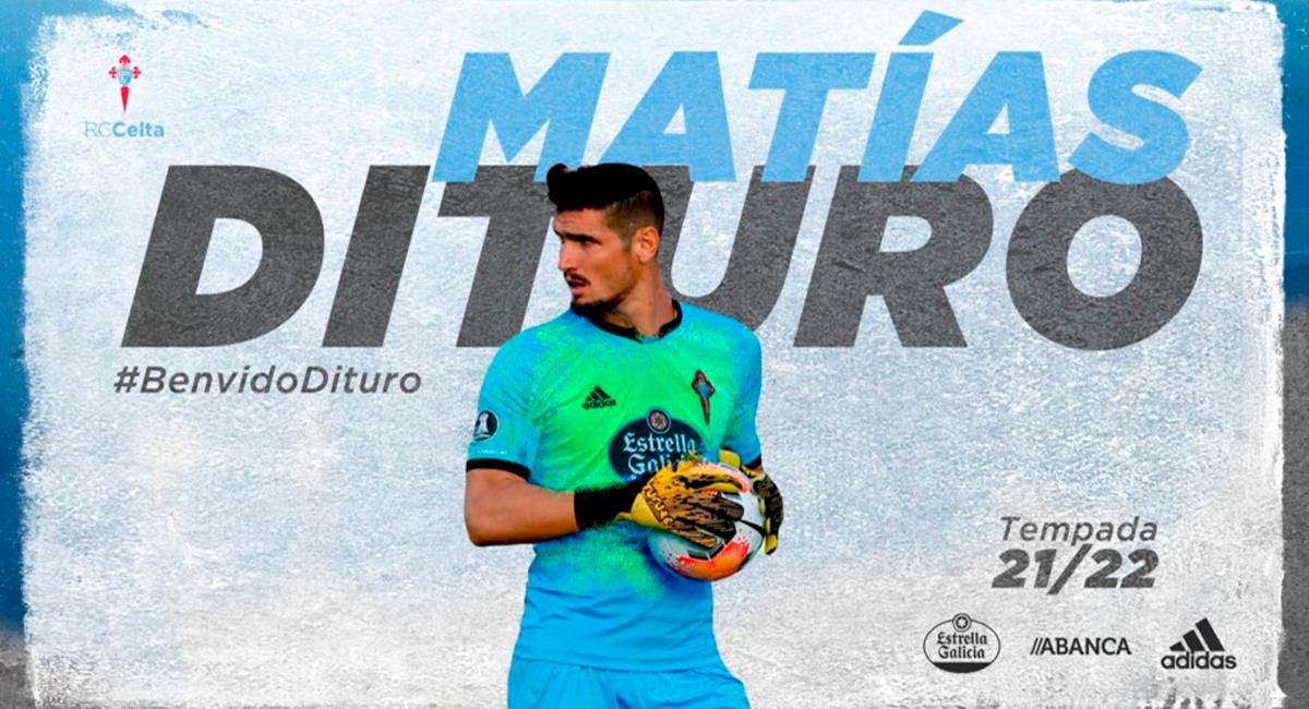 Matías Dituro llega al Celta de Vigo esta temporada. Foto: Twitter @RCCelta