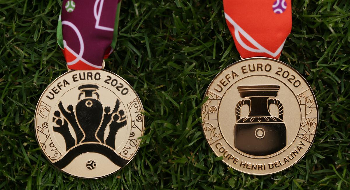 Medallas de campeón de la Euro 2020. Foto: Twitter @EURO2020