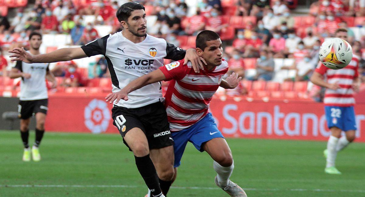 Luis Abram durante el partido ante Valencia. Foto: EFE