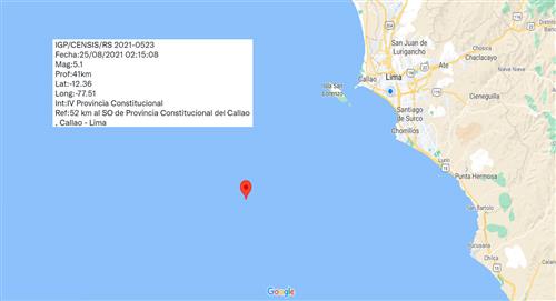 Temblor de 5.1 en Lima