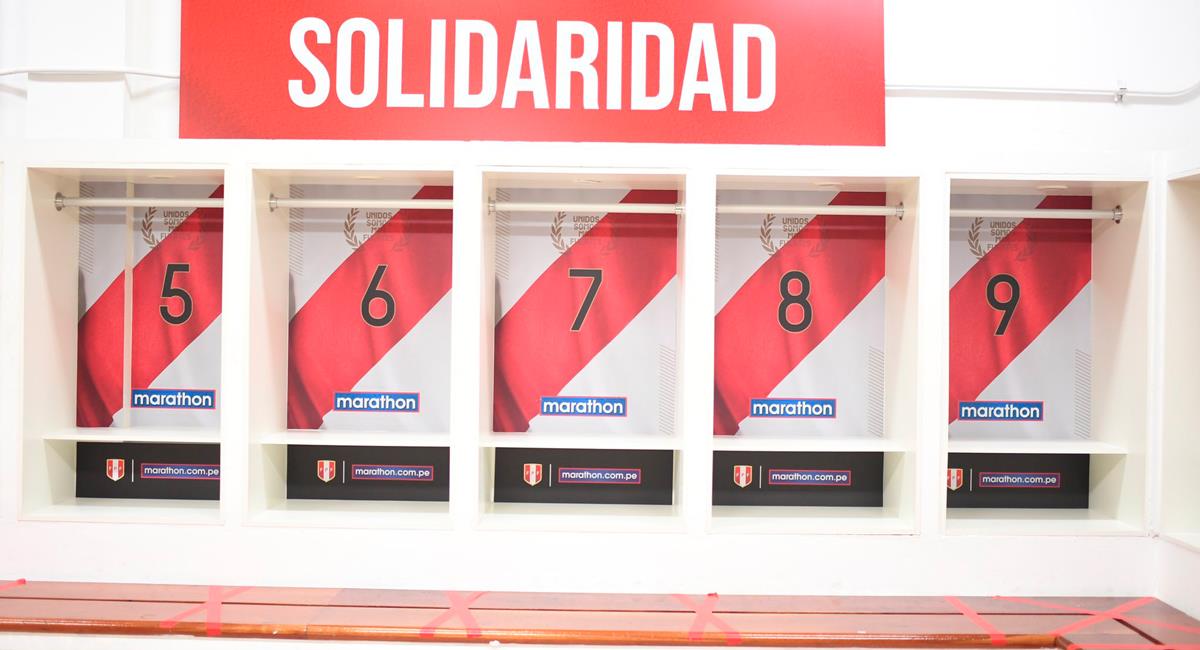 Vestuarios de la Selección Peruana lucen de gran manera. Foto: Twitter @SeleccionPeru