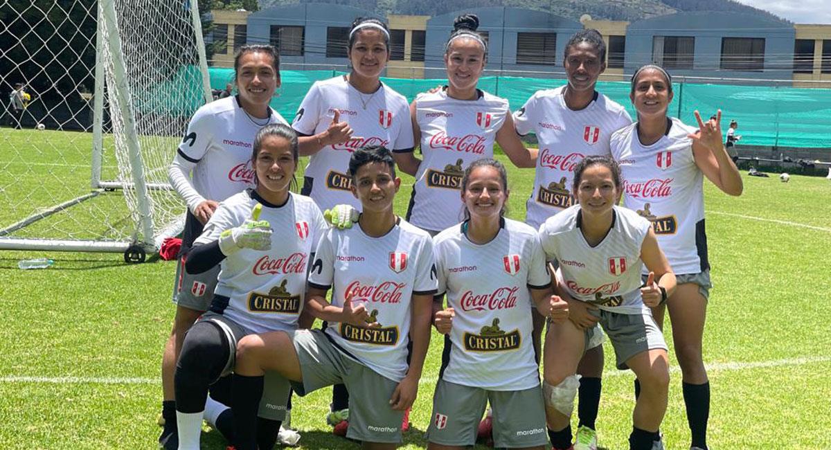 Selección Peruana Femenina se entrenó en Quito. Foto: FPF