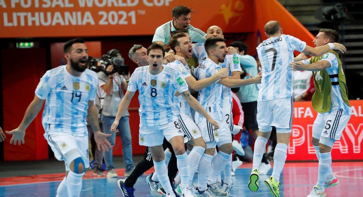 Argentina va por el título del Mundial de Futsal de Lituania. Foto: EFE