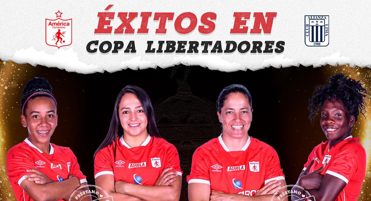 4 jugadoras llegan a préstamo a Alianza Lima. Foto: Twitter @AmericaCaliFem