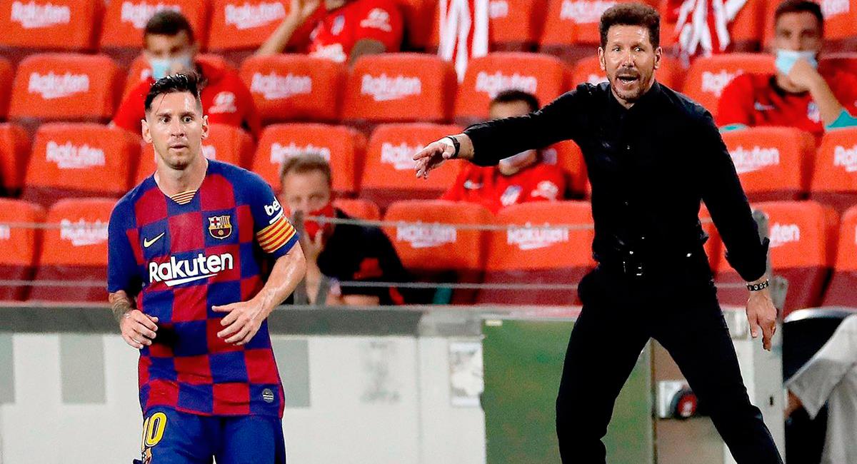 Diego Simeone reveló el interés que tuvo por Messi y la llamada a Luis Suárez. Foto: Twitter
