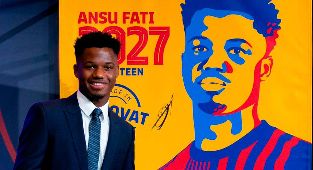 Ansu Fati renovó con Barcelona hasta el 2027. Foto: EFE