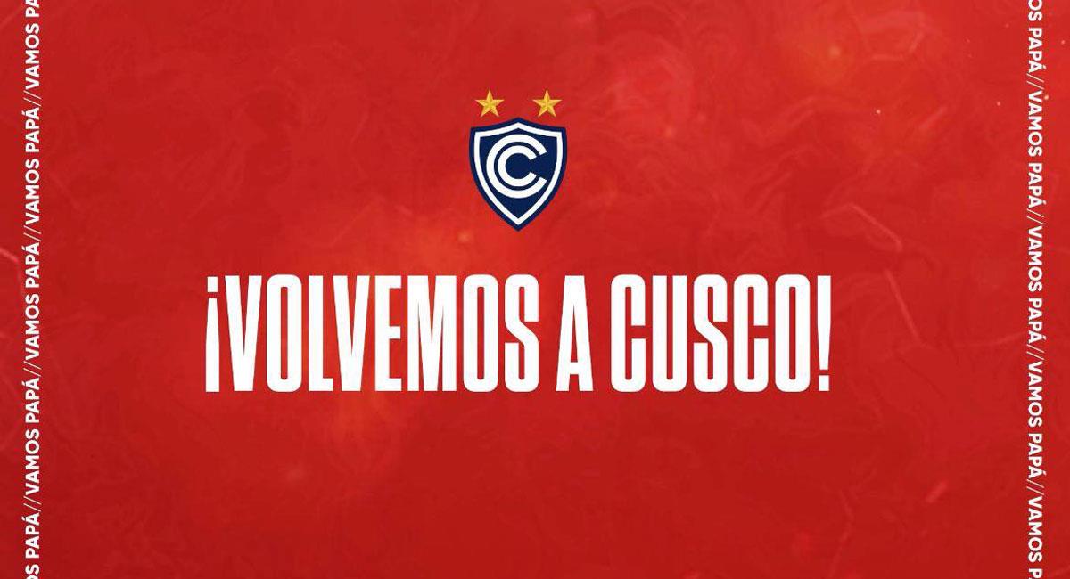 Cienciano lanza campaña 'Volvemos a Cusco'. Foto: Twitter Cienciano