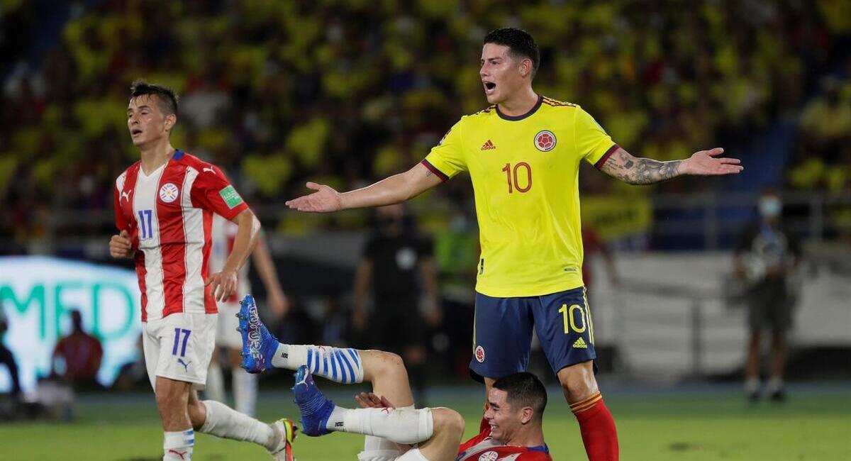 Colombia no pudo con Paraguay. Foto: EFE