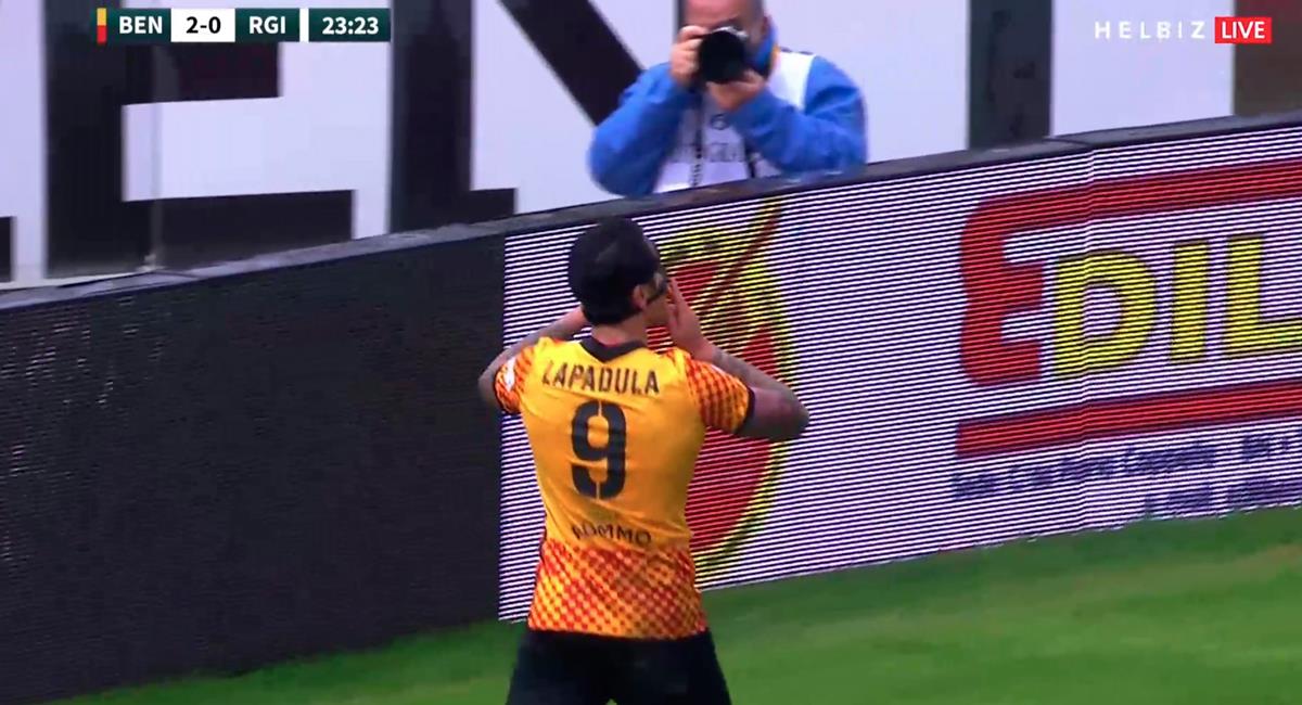 Gianluca Lapadula marcó el segundo para Benevento. Foto: Twitter
