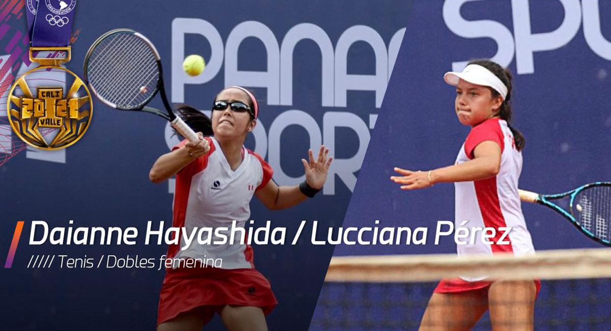 Perú se quedó con el oro en doble de tenis femenino en Panamericanos Junior Cali. Foto: Twitter Federación Peruana de Tenis