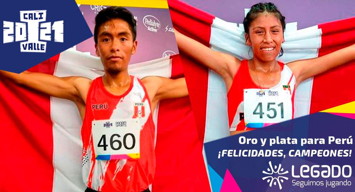 Julio Palomino y Verónica Huacasi le dieron oro y plata a Perú. Foto: Twitter LegadoOficialPE