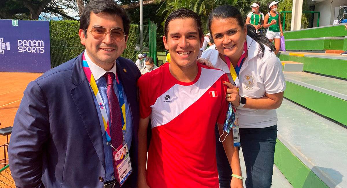 Gonzalo Bueno conquistó el oro en tenis individual en los Panamericanos Junior Cali 2021. Foto: Twitter COP_Perú