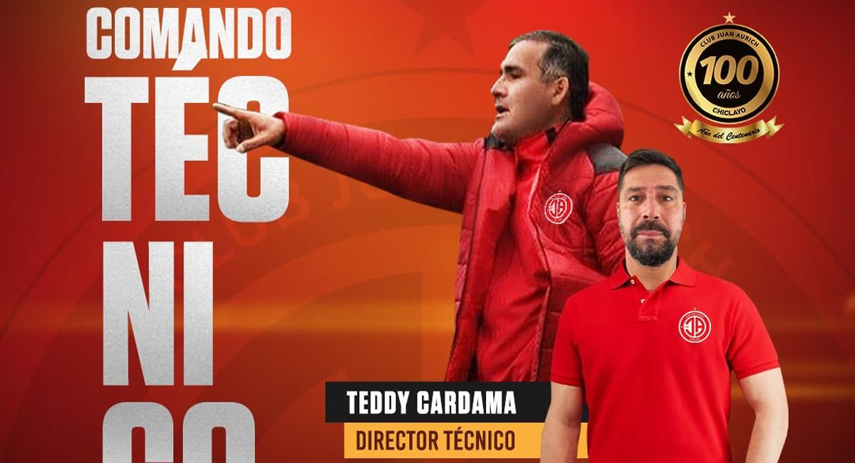 Juan Aurich presentó a  Teddy Cardama este viernes. Foto: Facebook Juan Aurich