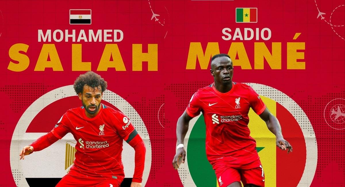 Mohamed Salah y Sadio Mané. Foto: @LiverpoolFC