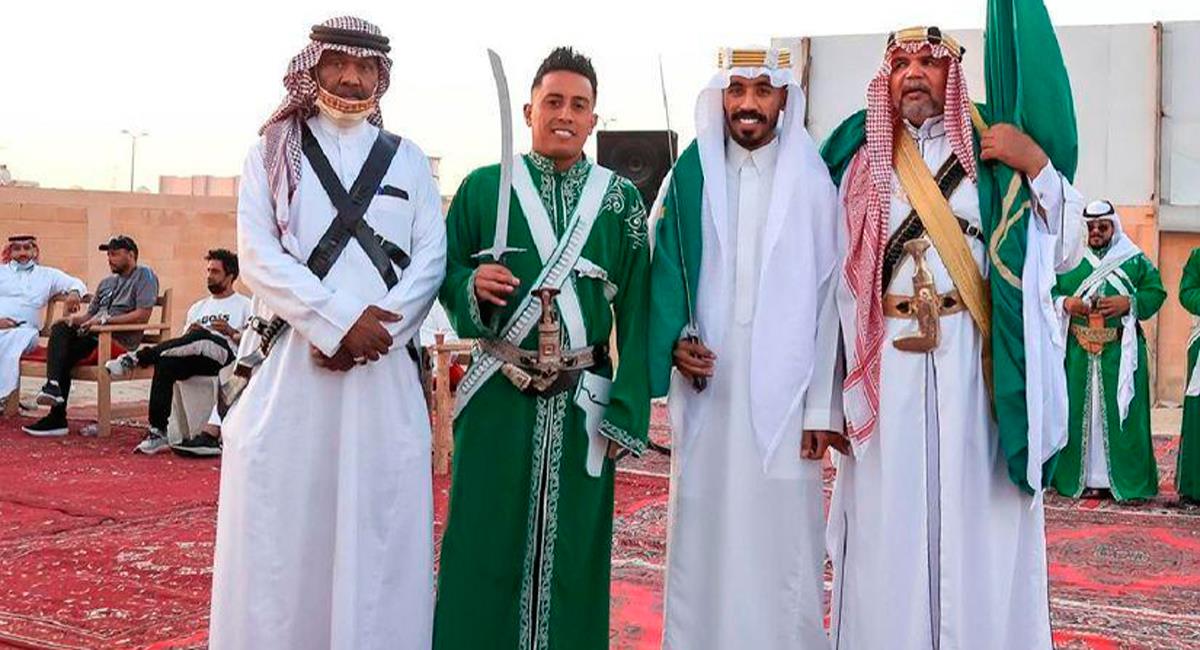 Christian Cueva celebró en Arabia Saudí. Foto: Instagram Al Fateh