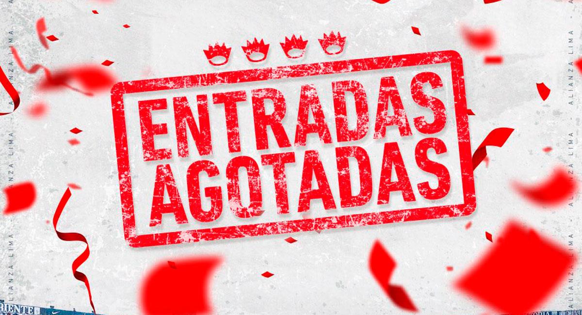 Alianza Lima anunció la venta total de sus entradas. Foto: Twitter @ClubALoficial