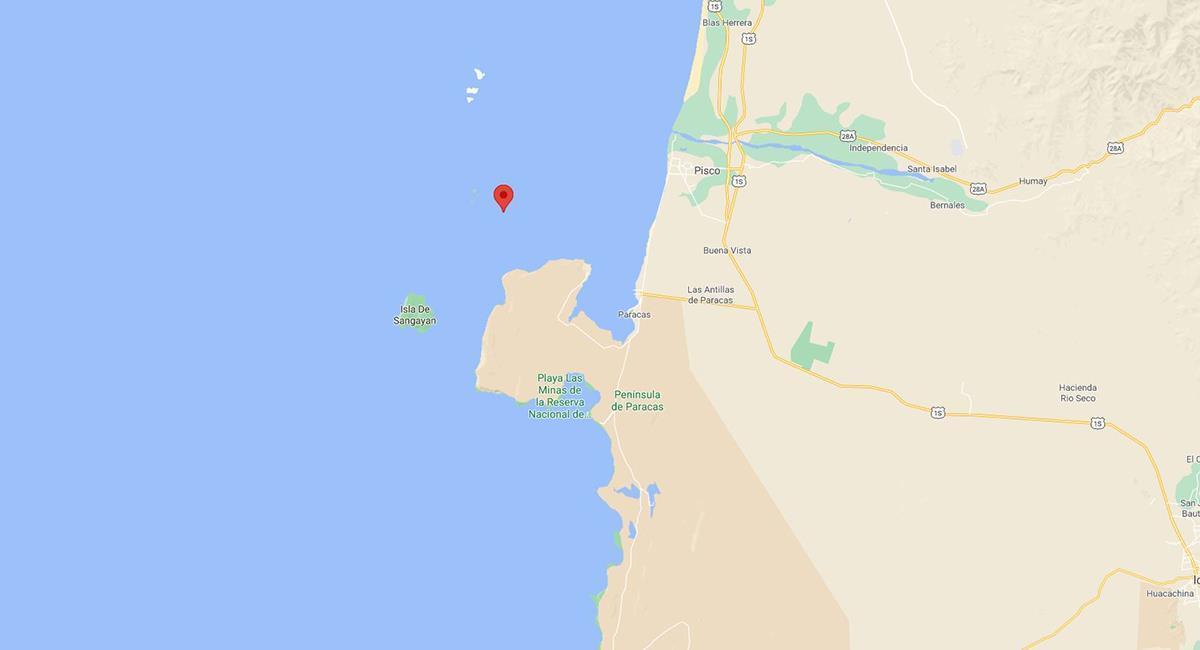 Pisco fue remecido por un fuerte temblor. Foto: Google Maps
