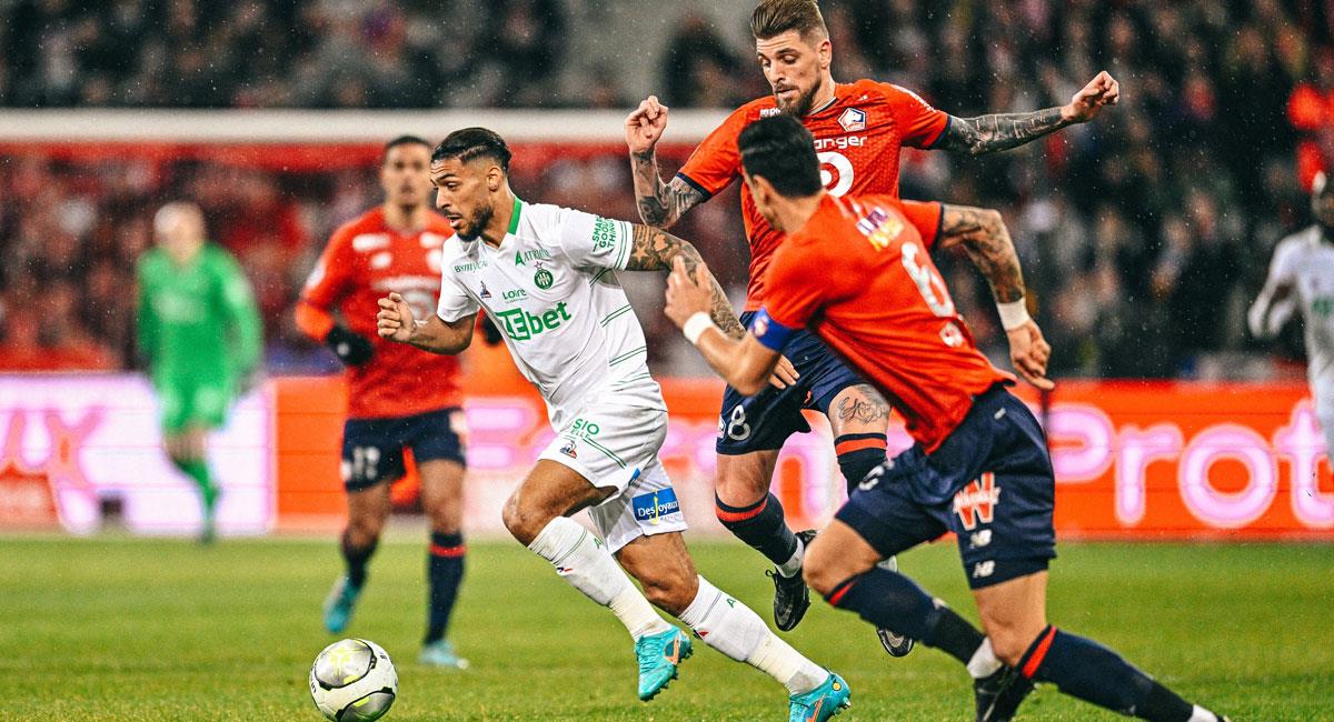 Saint Etienne rescató empate en campo de Lille. Foto: Twitter @ASSEofficiel
