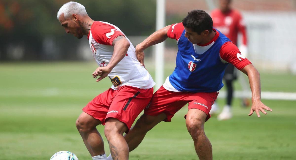 Miguel Trauco durante los entrenamientos de la Selección Peruana. Foto: Twitter Selección Peruana