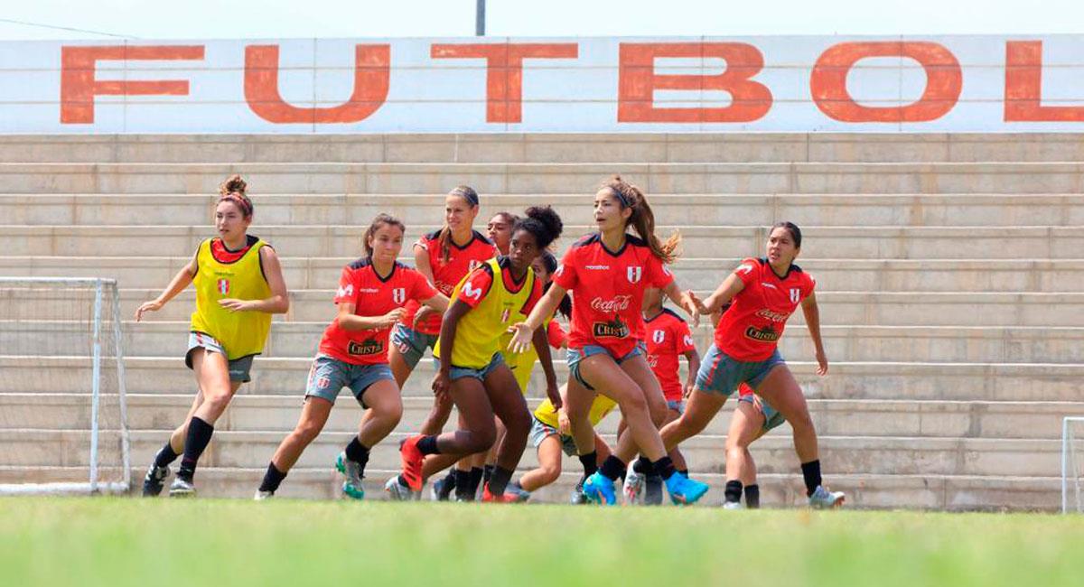 La Sub 20 Femenina de Perú se entrenó en Chincha. Foto: FPF
