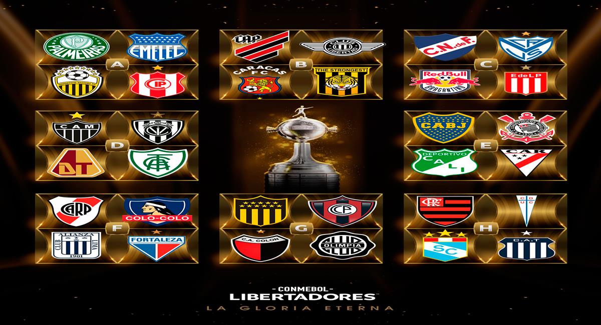 Fase de grupos de la Copa Libertadores 2022. Foto: Twitter @Libertadores