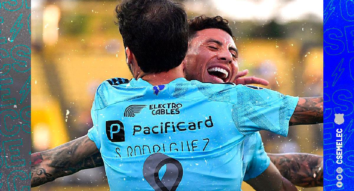 Emelec goleó a Táchira por la Libertadores. Foto: Twitter @CSEmelec
