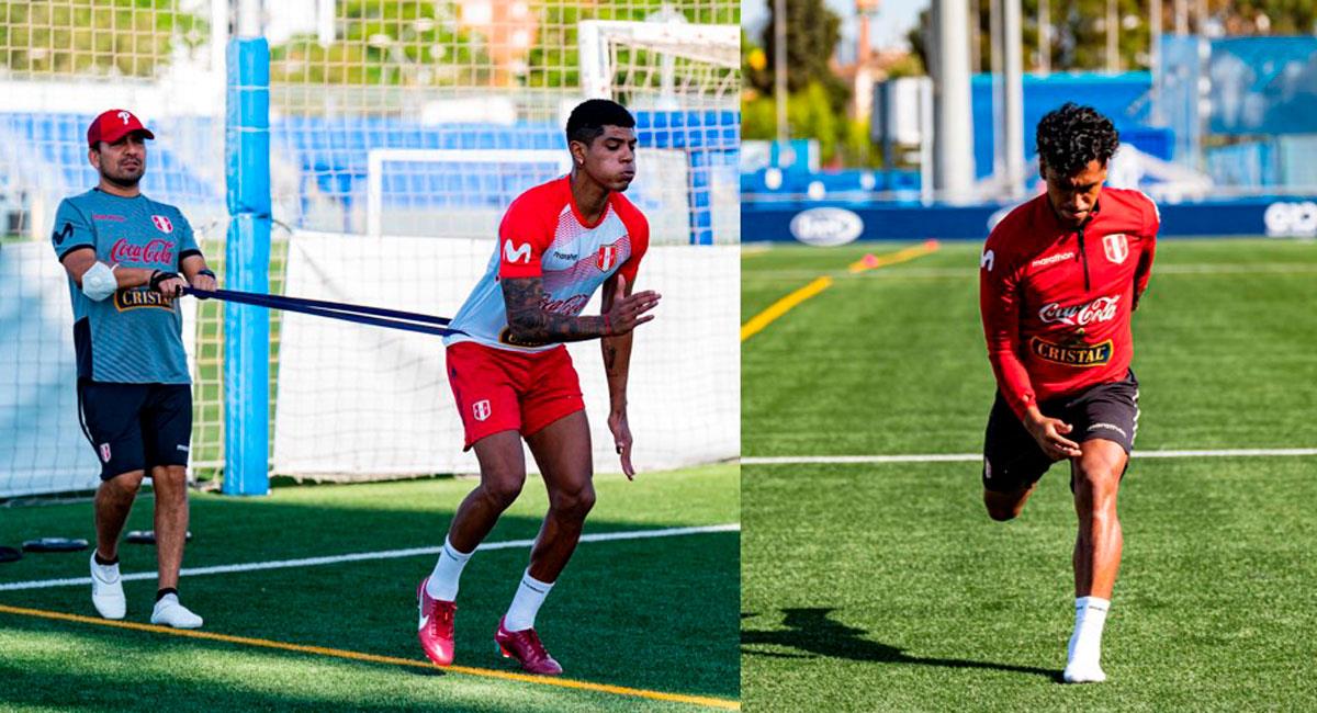 Renato Tapia y Wilder Cartagena continúan entrenándose en España. Foto: FPF